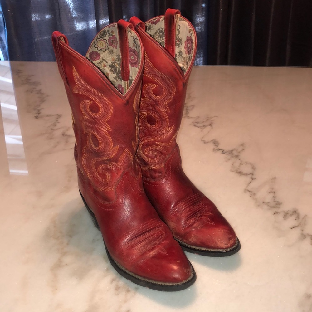 Red Cowboy Boots size 8 1/2